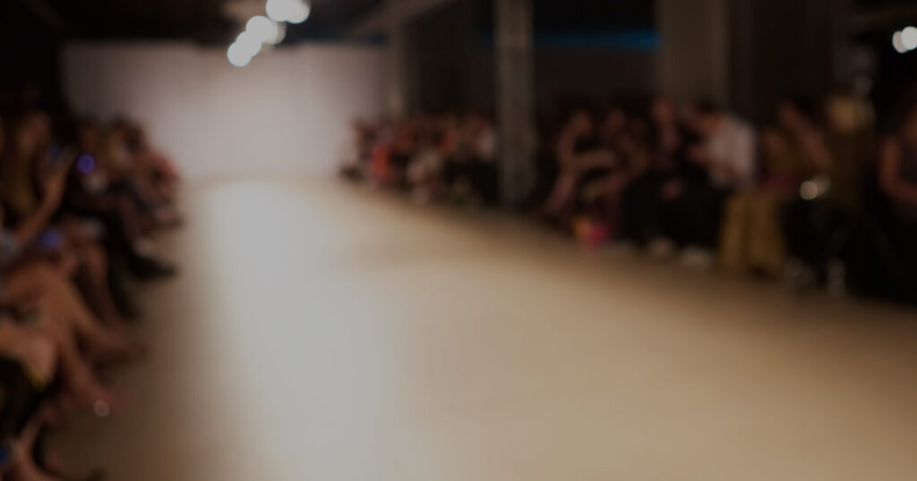 Blurred image of a fashion event