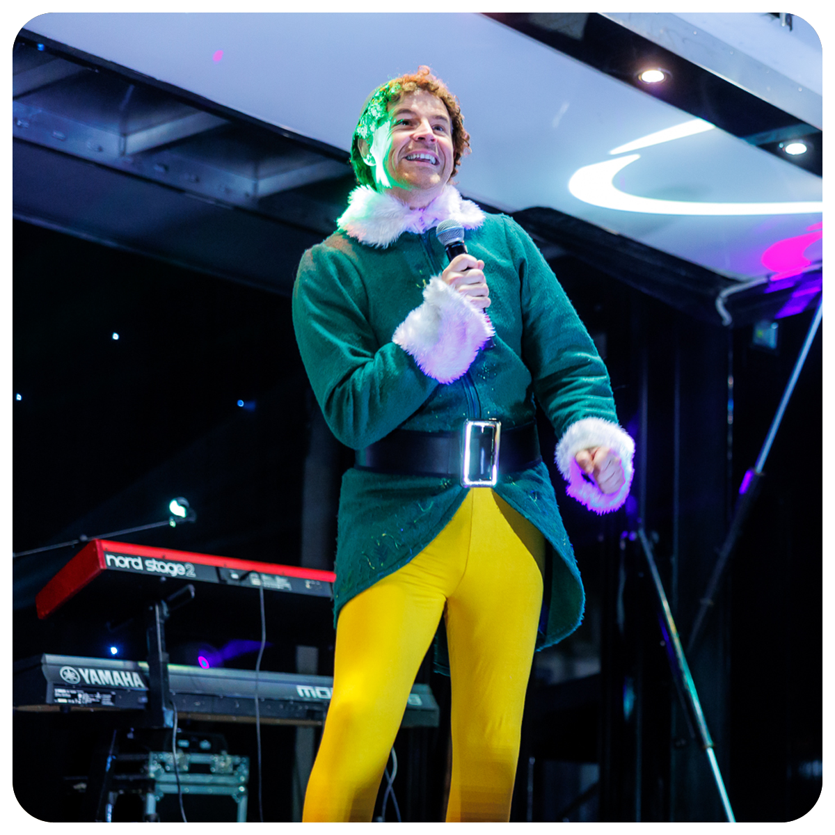 Buddy the Elf at Christmas Light Switch On event