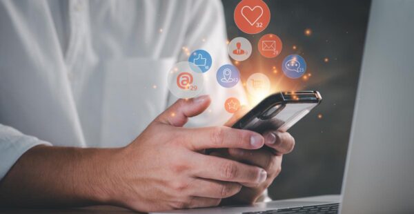 Using phone to access digital marketing services
