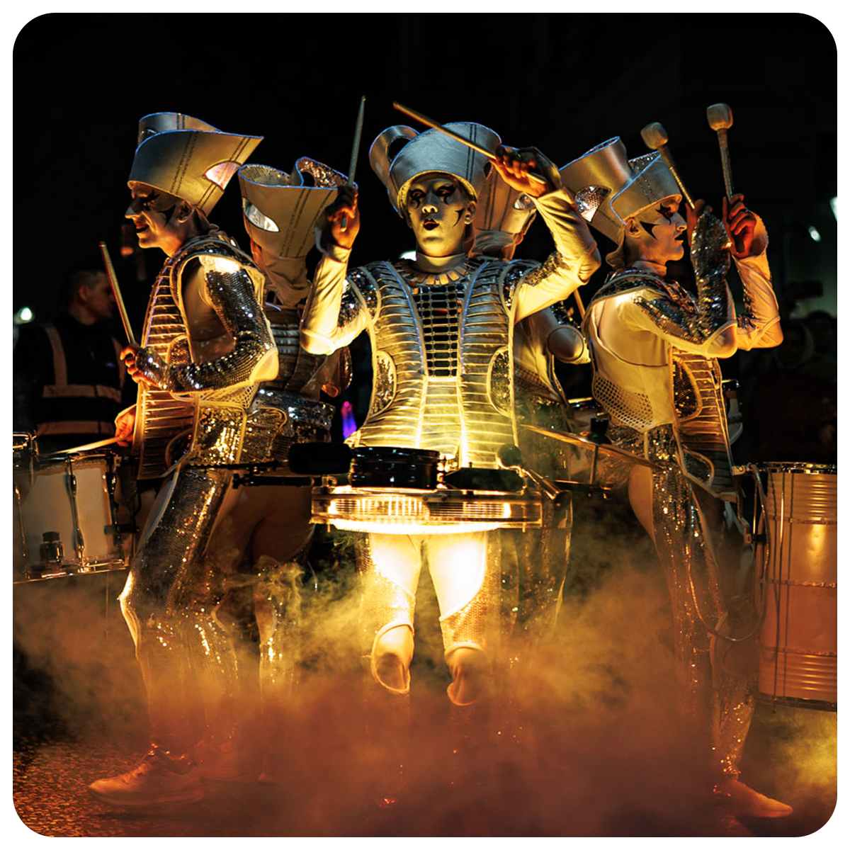 Spark drummers at Lancashire Encounter Parade