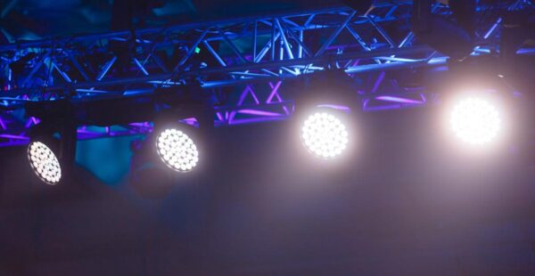 Stage lighting Image of stage lighting on lighting rig